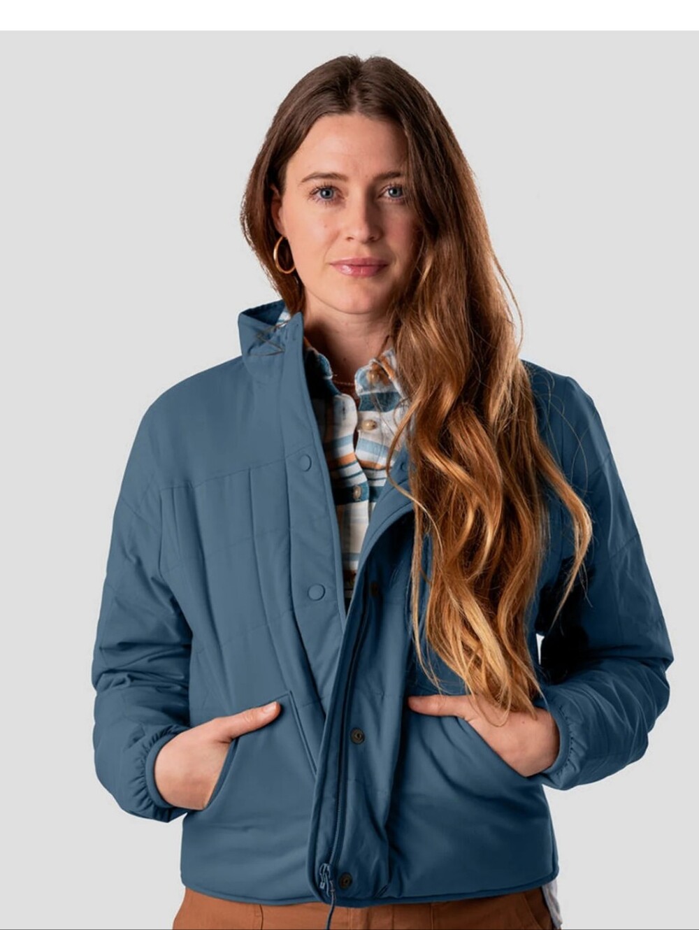 Duck Camp W's Airflow Insulated Jacket Channel Blue Medium